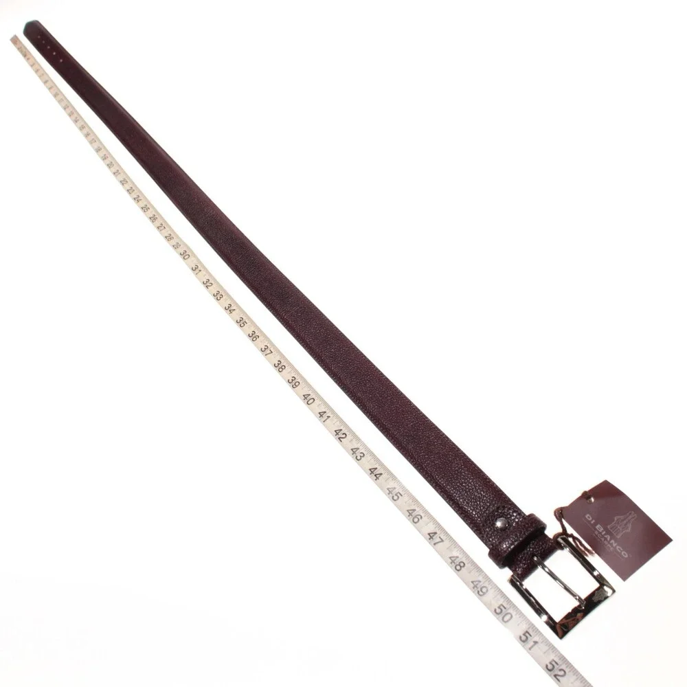 Di Bianco NWT Cut to Size Dress Belt In Dark Red Pebbled Leather One Size